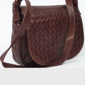 Vintage BOTTEGA VENETA Brown Woven Shoulder Bag
